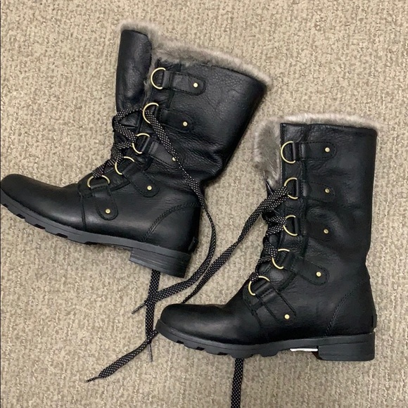 Sorel Emilie lace boots size 7.5 black - Picture 4 of 8